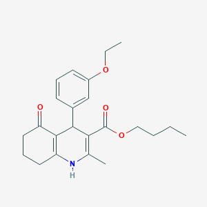 molecular formula C23H29NO4 B5252536 butyl 4-(3-ethoxyphenyl)-2-methyl-5-oxo-1,4,5,6,7,8-hexahydro-3-quinolinecarboxylate 