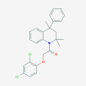 molecular formula C26H25Cl2NO2 B5252543 2-(2,4-dichlorophenoxy)-1-(2,2,4-trimethyl-4-phenyl-3,4-dihydroquinolin-1(2H)-yl)ethanone 