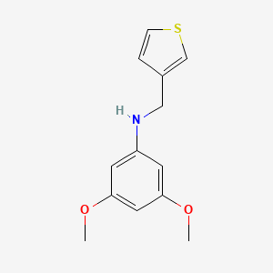 molecular formula C13H15NO2S B5252560 3,5-dimethoxy-N-(thiophen-3-ylmethyl)aniline 