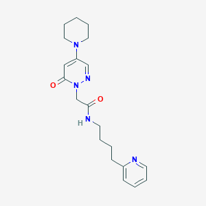 2-[6-oxo-4-(1-piperidinyl)-1(6H)-pyridazinyl]-N-[4-(2-pyridinyl)butyl]acetamide