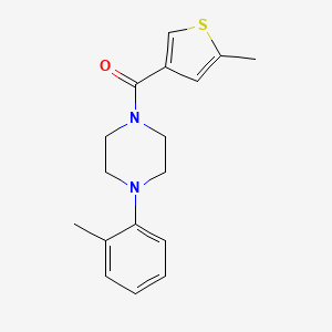 molecular formula C17H20N2OS B5252579 [4-(2-METHYLPHENYL)PIPERAZINO](5-METHYL-3-THIENYL)METHANONE 