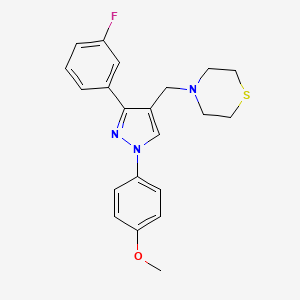 4-{[3-(3-fluorophenyl)-1-(4-methoxyphenyl)-1H-pyrazol-4-yl]methyl}thiomorpholine