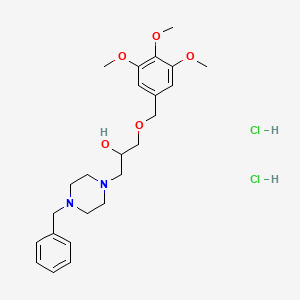 molecular formula C24H36Cl2N2O5 B5252691 1-(4-benzyl-1-piperazinyl)-3-[(3,4,5-trimethoxybenzyl)oxy]-2-propanol dihydrochloride 