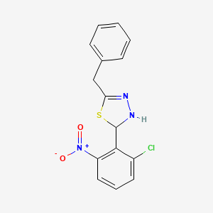 5-benzyl-2-(2-chloro-6-nitrophenyl)-2,3-dihydro-1,3,4-thiadiazole