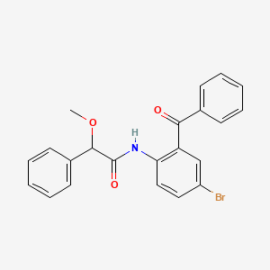 molecular formula C22H18BrNO3 B5252716 N-(2-benzoyl-4-bromophenyl)-2-methoxy-2-phenylacetamide 