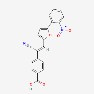 molecular formula C20H12N2O5 B5252719 4-[(Z)-1-cyano-2-[5-(2-nitrophenyl)furan-2-yl]ethenyl]benzoic acid 