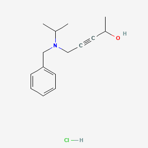 molecular formula C15H22ClNO B5252726 5-[benzyl(propan-2-yl)amino]pent-3-yn-2-ol;hydrochloride 