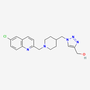 [1-({1-[(6-chloro-2-quinolinyl)methyl]-4-piperidinyl}methyl)-1H-1,2,3-triazol-4-yl]methanol trifluoroacetate (salt)