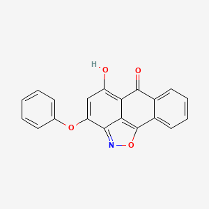 molecular formula C20H11NO4 B5252781 5-hydroxy-3-phenoxy-6H-anthra[1,9-cd]isoxazol-6-one 