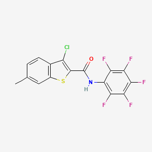 3-chloro-6-methyl-N-(2,3,4,5,6-pentafluorophenyl)-1-benzothiophene-2-carboxamide