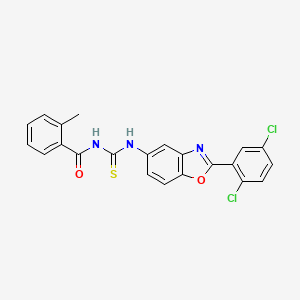 N-{[2-(2,5-dichlorophenyl)-1,3-benzoxazol-5-yl]carbamothioyl}-2-methylbenzamide