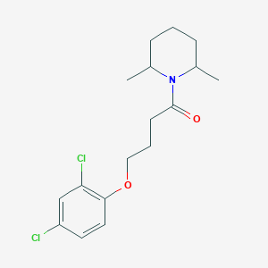 molecular formula C17H23Cl2NO2 B5252849 4-(2,4-Dichlorophenoxy)-1-(2,6-dimethylpiperidin-1-yl)butan-1-one 