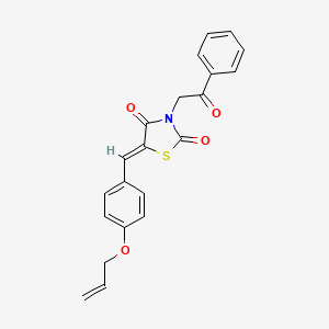 molecular formula C21H17NO4S B5252855 5-[4-(allyloxy)benzylidene]-3-(2-oxo-2-phenylethyl)-1,3-thiazolidine-2,4-dione 