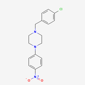 molecular formula C17H18ClN3O2 B5252890 1-(4-chlorobenzyl)-4-(4-nitrophenyl)piperazine 