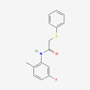 molecular formula C15H14FNOS B5252896 N-(5-fluoro-2-methylphenyl)-2-(phenylthio)acetamide 