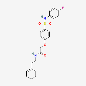 N-[2-(cyclohexen-1-yl)ethyl]-2-[4-[(4-fluorophenyl)sulfamoyl]phenoxy]acetamide