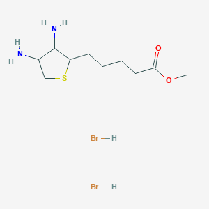 molecular formula C10H22Br2N2O2S B5252927 Methyl 5-(3,4-diaminothiolan-2-yl)pentanoate;dihydrobromide 