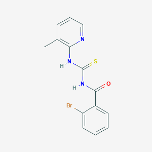 molecular formula C14H12BrN3OS B5252931 2-bromo-N-[(3-methylpyridin-2-yl)carbamothioyl]benzamide 