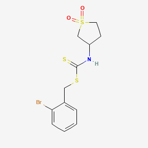 2-bromobenzyl (1,1-dioxidotetrahydro-3-thienyl)dithiocarbamate