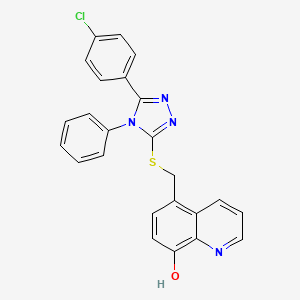 5-({[5-(4-chlorophenyl)-4-phenyl-4H-1,2,4-triazol-3-yl]sulfanyl}methyl)quinolin-8-ol