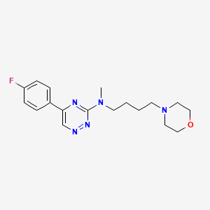 molecular formula C18H24FN5O B5252958 5-(4-fluorophenyl)-N-methyl-N-[4-(4-morpholinyl)butyl]-1,2,4-triazin-3-amine 