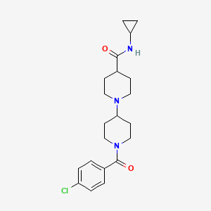 1'-(4-chlorobenzoyl)-N-cyclopropyl-1,4'-bipiperidine-4-carboxamide