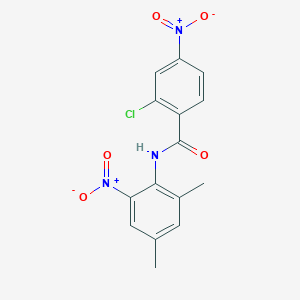 molecular formula C15H12ClN3O5 B5252983 2-chloro-N-(2,4-dimethyl-6-nitrophenyl)-4-nitrobenzamide 