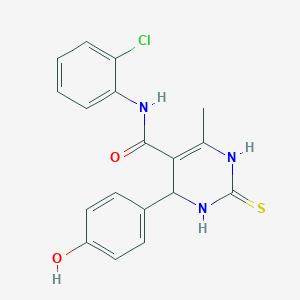 N-(2-chlorophenyl)-4-(4-hydroxyphenyl)-6-methyl-2-sulfanylidene-3,4-dihydro-1H-pyrimidine-5-carboxamide