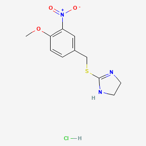 2-[(4-methoxy-3-nitrophenyl)methylsulfanyl]-4,5-dihydro-1H-imidazole;hydrochloride