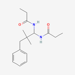 N-[2,2-dimethyl-3-phenyl-1-(propanoylamino)propyl]propanamide