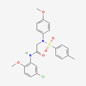 molecular formula C23H23ClN2O5S B5253064 N-(5-chloro-2-methoxyphenyl)-2-(4-methoxy-N-(4-methylphenyl)sulfonylanilino)acetamide 