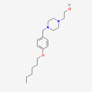 molecular formula C19H32N2O2 B5253070 2-{4-[4-(hexyloxy)benzyl]-1-piperazinyl}ethanol 