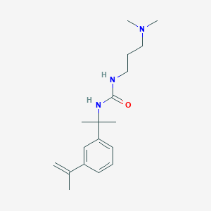 molecular formula C18H29N3O B5253090 1-[3-(Dimethylamino)propyl]-3-[2-(3-prop-1-en-2-ylphenyl)propan-2-yl]urea 