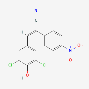 (E)-3-(3,5-dichloro-4-hydroxyphenyl)-2-(4-nitrophenyl)prop-2-enenitrile