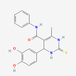 4-(3,4-Dihydroxyphenyl)-6-methyl-N-phenyl-2-thioxo-1,2,3,4-tetrahydropyrimidine-5-carboxamide