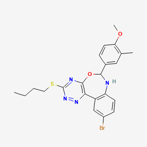 10-bromo-3-(butylthio)-6-(4-methoxy-3-methylphenyl)-6,7-dihydro[1,2,4]triazino[5,6-d][3,1]benzoxazepine