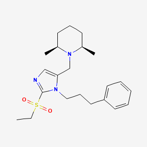 (2S,6R)-1-[[2-ethylsulfonyl-3-(3-phenylpropyl)imidazol-4-yl]methyl]-2,6-dimethylpiperidine