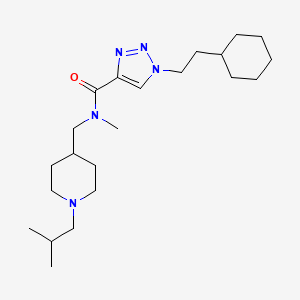 1-(2-cyclohexylethyl)-N-[(1-isobutyl-4-piperidinyl)methyl]-N-methyl-1H-1,2,3-triazole-4-carboxamide