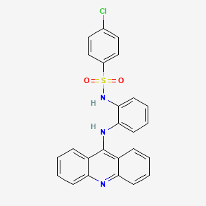 molecular formula C25H18ClN3O2S B5253186 N-[2-(acridin-9-ylamino)phenyl]-4-chlorobenzenesulfonamide 