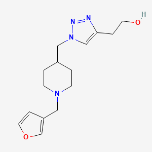 molecular formula C15H22N4O2 B5253233 2-(1-{[1-(3-furylmethyl)-4-piperidinyl]methyl}-1H-1,2,3-triazol-4-yl)ethanol trifluoroacetate (salt) 