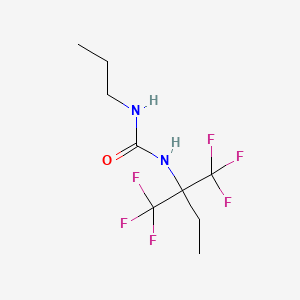 molecular formula C9H14F6N2O B5253234 1-Propyl-3-[1,1,1-trifluoro-2-(trifluoromethyl)butan-2-yl]urea 