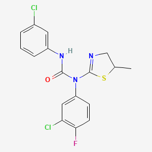 N-(3-chloro-4-fluorophenyl)-N'-(3-chlorophenyl)-N-(5-methyl-4,5-dihydro-1,3-thiazol-2-yl)urea