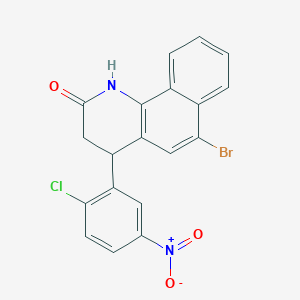 6-bromo-4-(2-chloro-5-nitrophenyl)-3,4-dihydrobenzo[h]quinolin-2(1H)-one