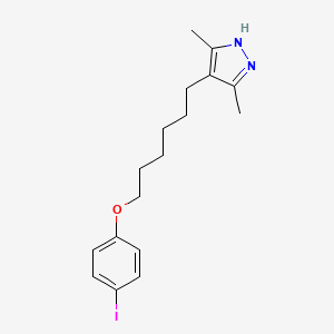 molecular formula C17H23IN2O B5253301 4-[6-(4-iodophenoxy)hexyl]-3,5-dimethyl-1H-pyrazole 