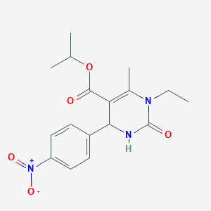 Propan-2-yl 1-ethyl-6-methyl-4-(4-nitrophenyl)-2-oxo-1,2,3,4-tetrahydropyrimidine-5-carboxylate