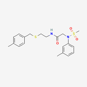 molecular formula C20H26N2O3S2 B5253373 N-{2-[(4-methylbenzyl)sulfanyl]ethyl}-N~2~-(3-methylphenyl)-N~2~-(methylsulfonyl)glycinamide CAS No. 6485-23-0