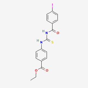 molecular formula C17H15IN2O3S B5253403 Ethyl 4-[(4-iodobenzoyl)carbamothioylamino]benzoate 