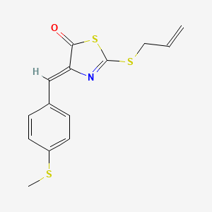 2-(allylthio)-4-[4-(methylthio)benzylidene]-1,3-thiazol-5(4H)-one