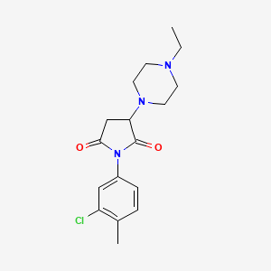 1-(3-Chloro-4-methylphenyl)-3-(4-ethylpiperazin-1-yl)pyrrolidine-2,5-dione