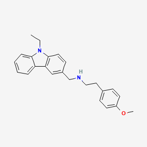 molecular formula C24H26N2O B5253486 N-[(9-ETHYL-9H-CARBAZOL-3-YL)METHYL]-N-(4-METHOXYPHENETHYL)AMINE 